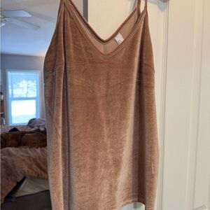 Velvet Spaghetti Strap Tank Top